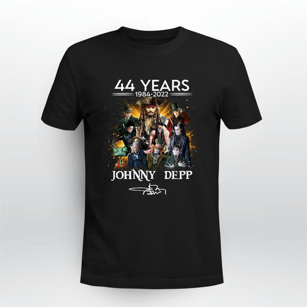 Johnny Depp Signatures 44 Years 1984 2022 Shirt