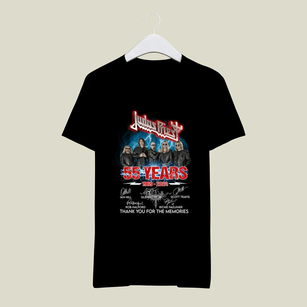 Judas Priest 55 Years 1969 2024 Signatures Thank You For The Memories T Shirt