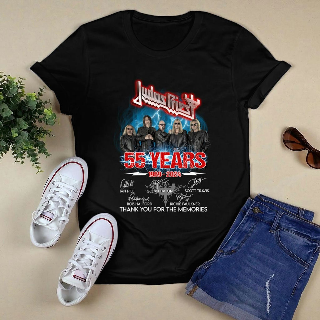 Judas Priest 55 Years 1969 2024 Signatures Thank You For The Memories T Shirt