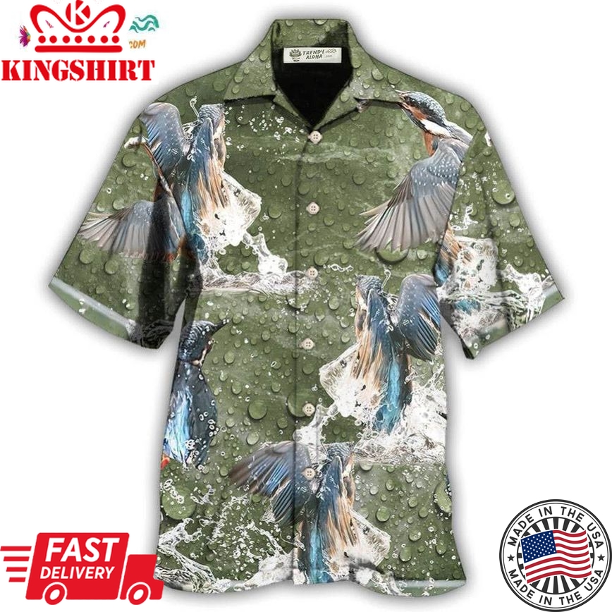 Kingfisher With Amazing Style Hawaiian Shirt