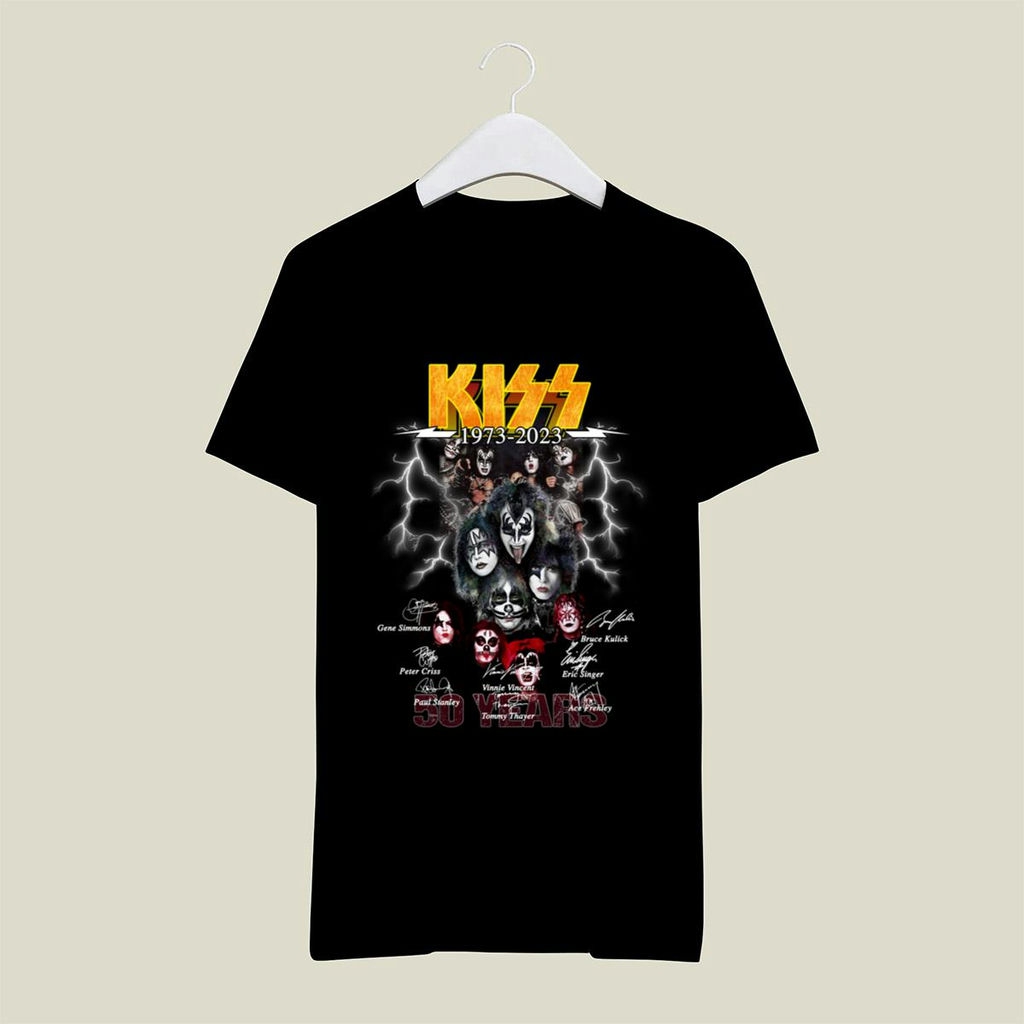 Kiss 50 Years 1973 2023 Signatures T Shirt