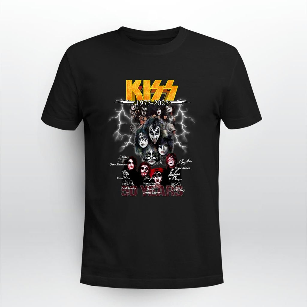 Kiss 50 Years 1973 2023 Signatures T Shirt