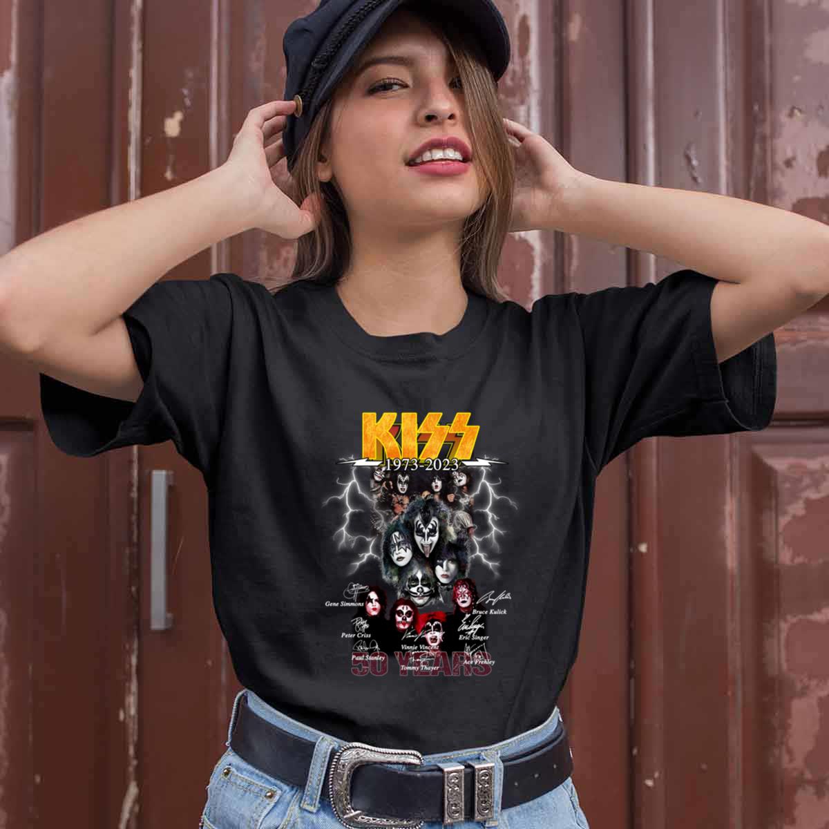 Kiss 50 Years 1973 2023 Signatures T Shirt