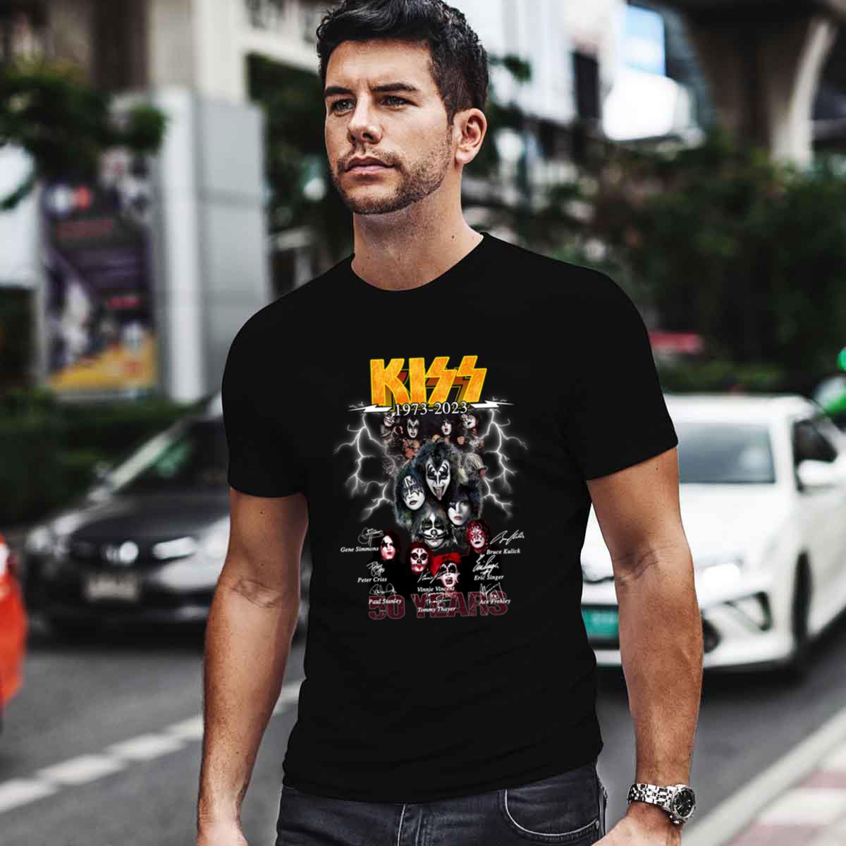 Kiss 50 Years 1973 2023 Signatures T Shirt