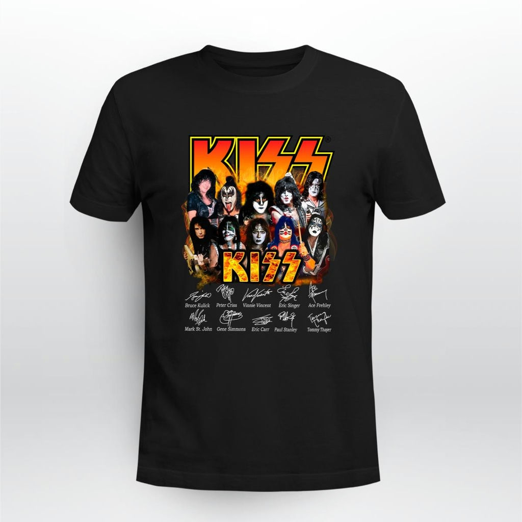 Kiss Rock Band Signatures For Men And Women T Shirt