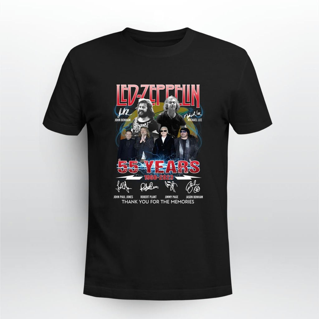 Led Zeppelin 55 Years 1968 2023 Signature Thank You For The Memories T Shirt 2