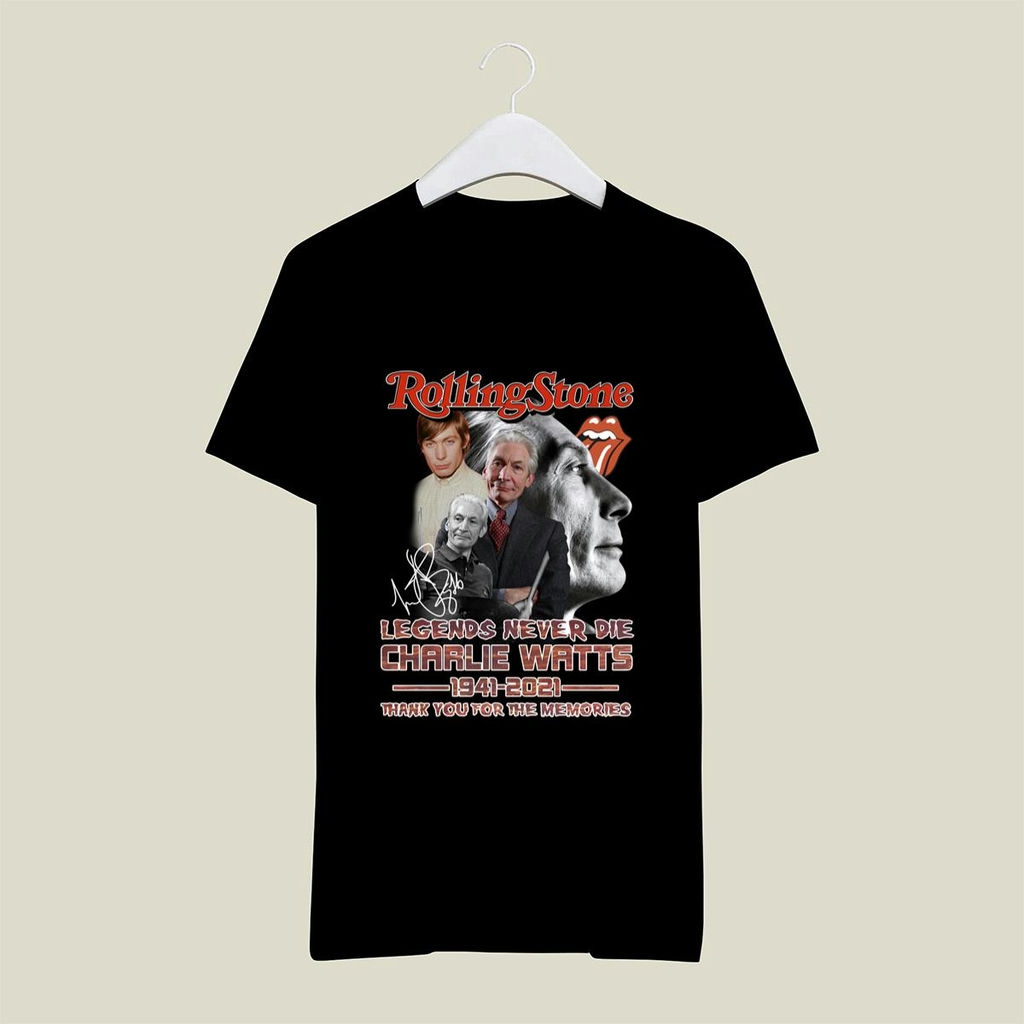 Legends Never Die Charlie Watts Signature T Shirt