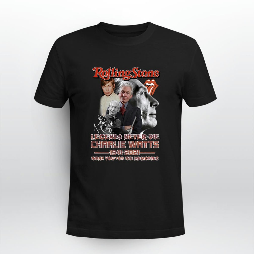 Legends Never Die Charlie Watts Signature T Shirt