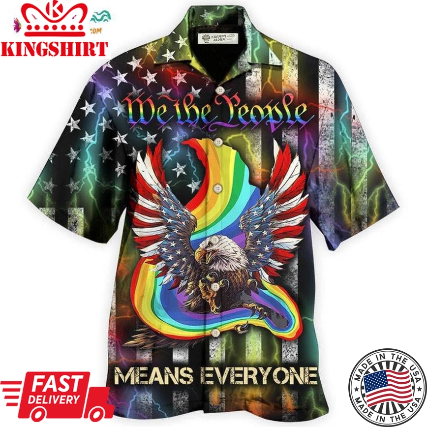 Lgbt Eagle We The People Style Hawaiian Shirt