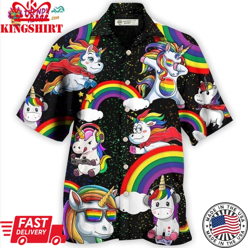 Lgbt Unicorn Funny Style Hawaiian Shirt