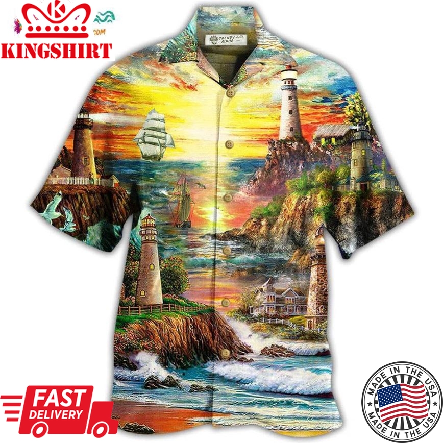 Lighthouse Love Ocean Hawaiian Shirt