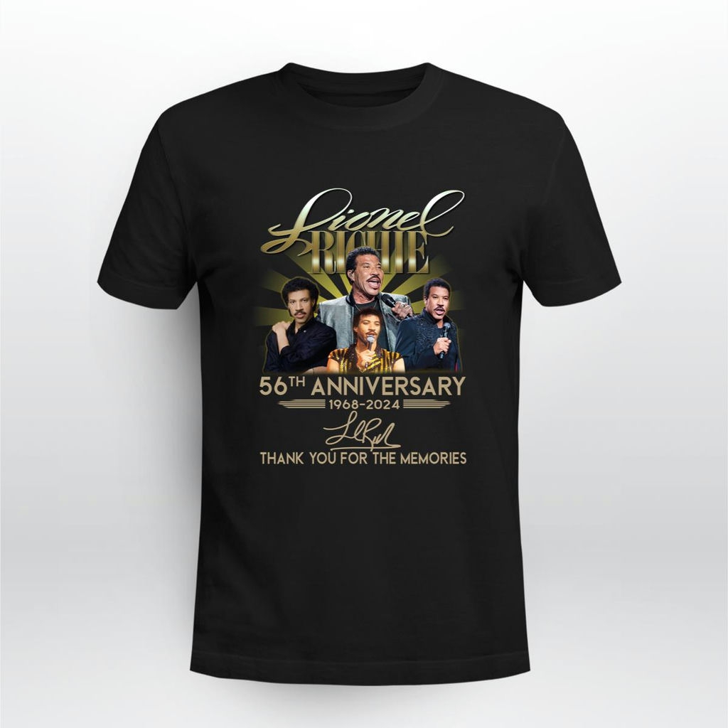 Lionel Richie 56th Anniversary 1968 2024 Thank You For The Memories Signature T Shirt