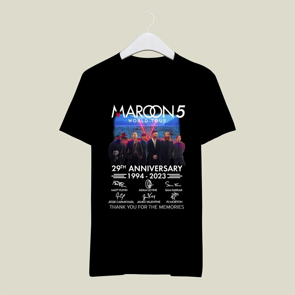 Maroon 5 Signatures Thank You For The Memories 1994 2023 T Shirt