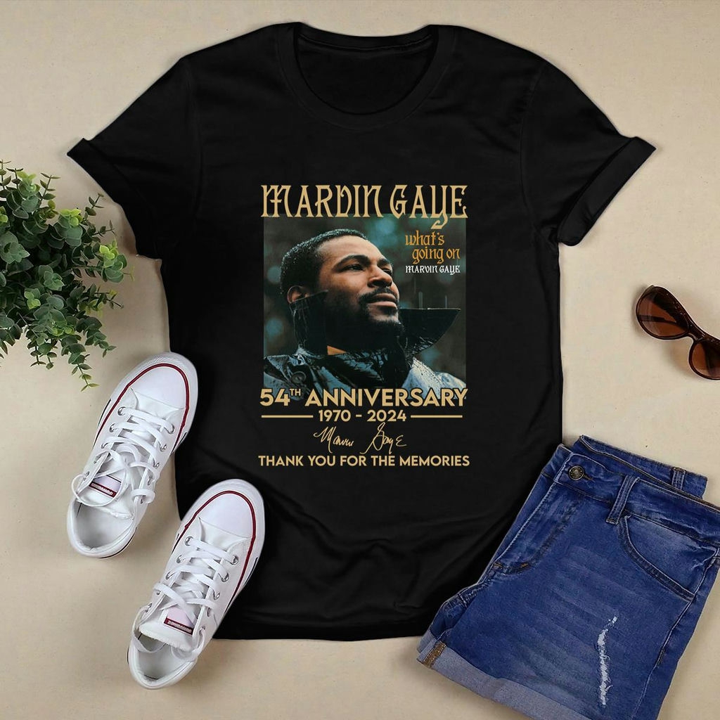 Marvin Gaye Whats Going On 54th Anniversary 1970 2024 Signature T Shirt