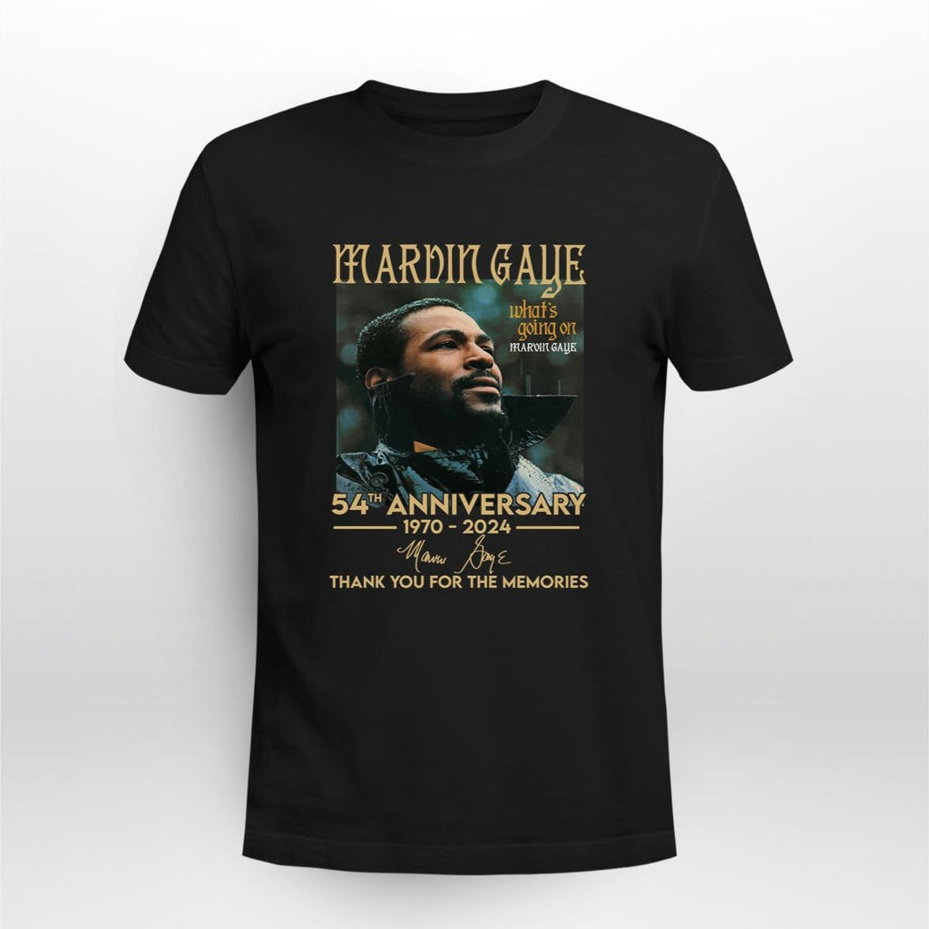 Marvin Gaye Whats Going On 54th Anniversary 1970 2024 Signature T Shirt