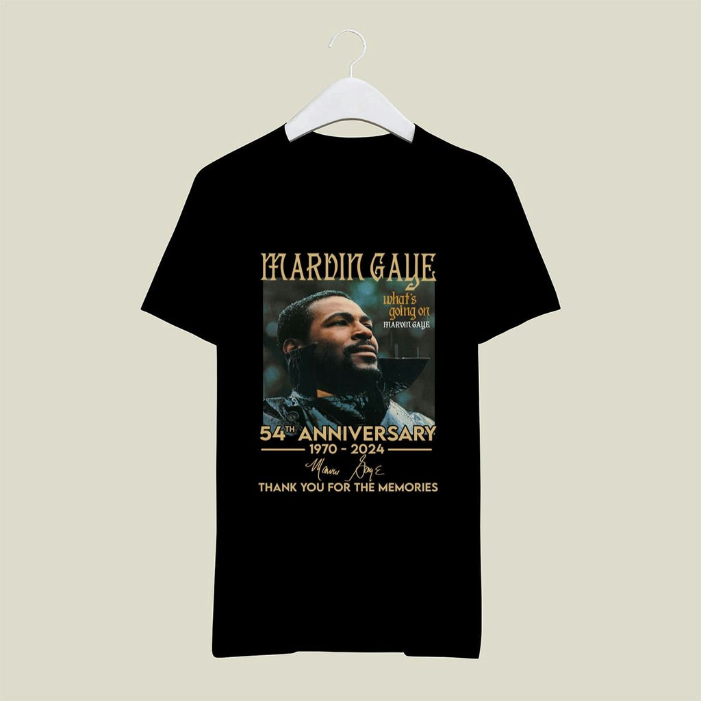 Marvin Gaye Whats Going On 54th Anniversary 1970 2024 Signature T Shirt