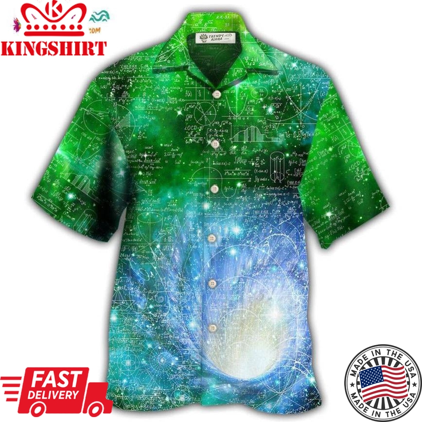 Math Astrophysics Astronomy Colorful Galaxy Hawaiian Shirt