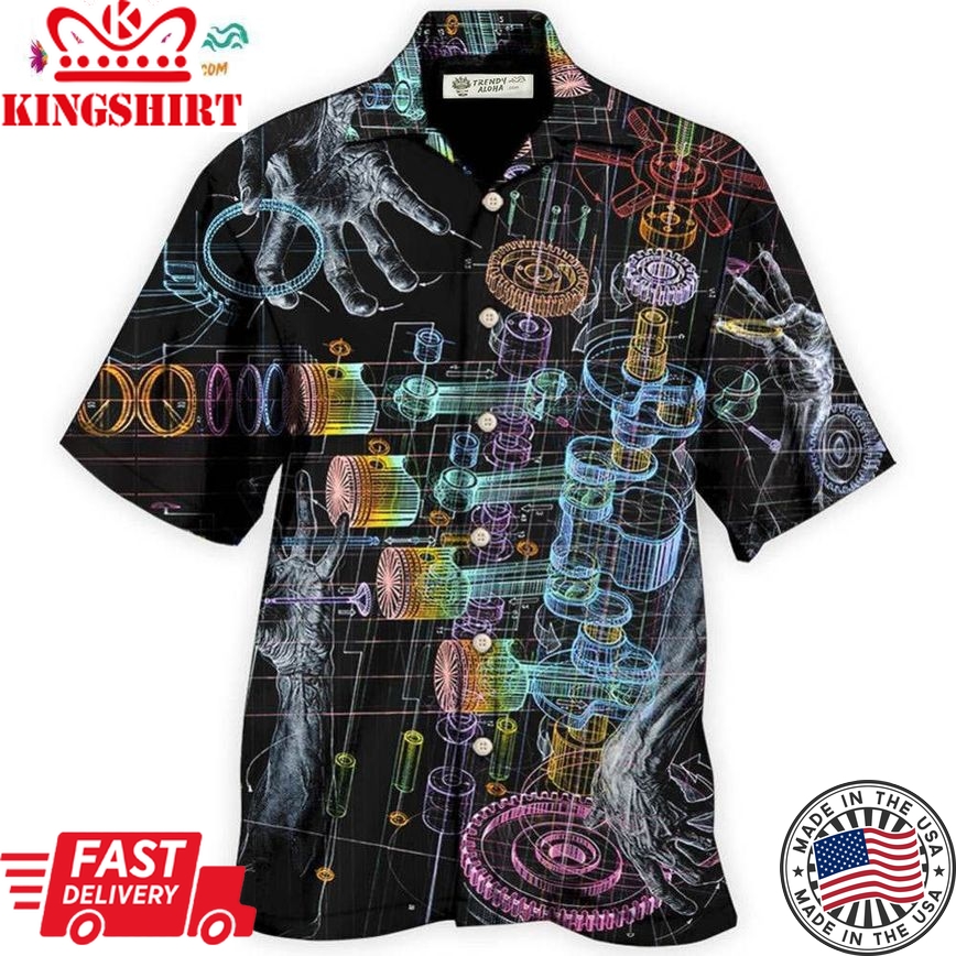 Mechanic Fantastic Neon Style Hawaiian Shirt