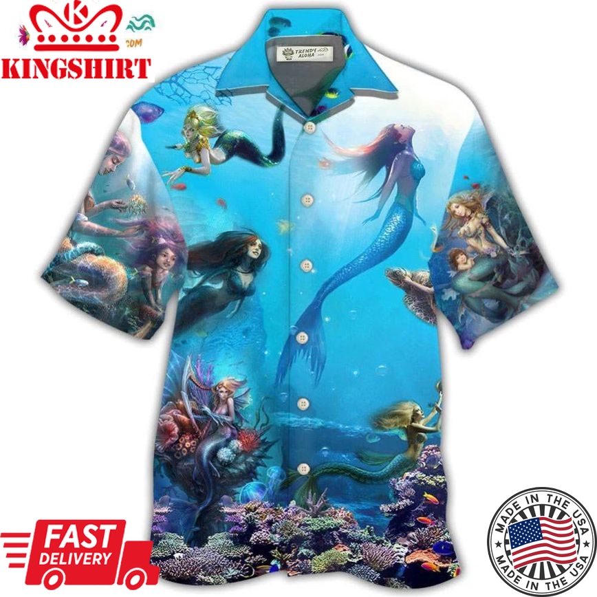 Mermaid Ocean Life Hawaiian Shirt