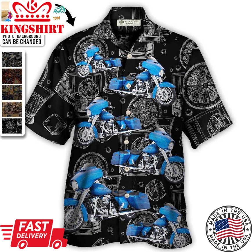 Motorcycle Biker Racing Custom Photo - Hawaiian Shirt - Personalized Photo Gifts, Custom Photo Gifts, Personalized Gifts Ideas Hawaiian Shirt