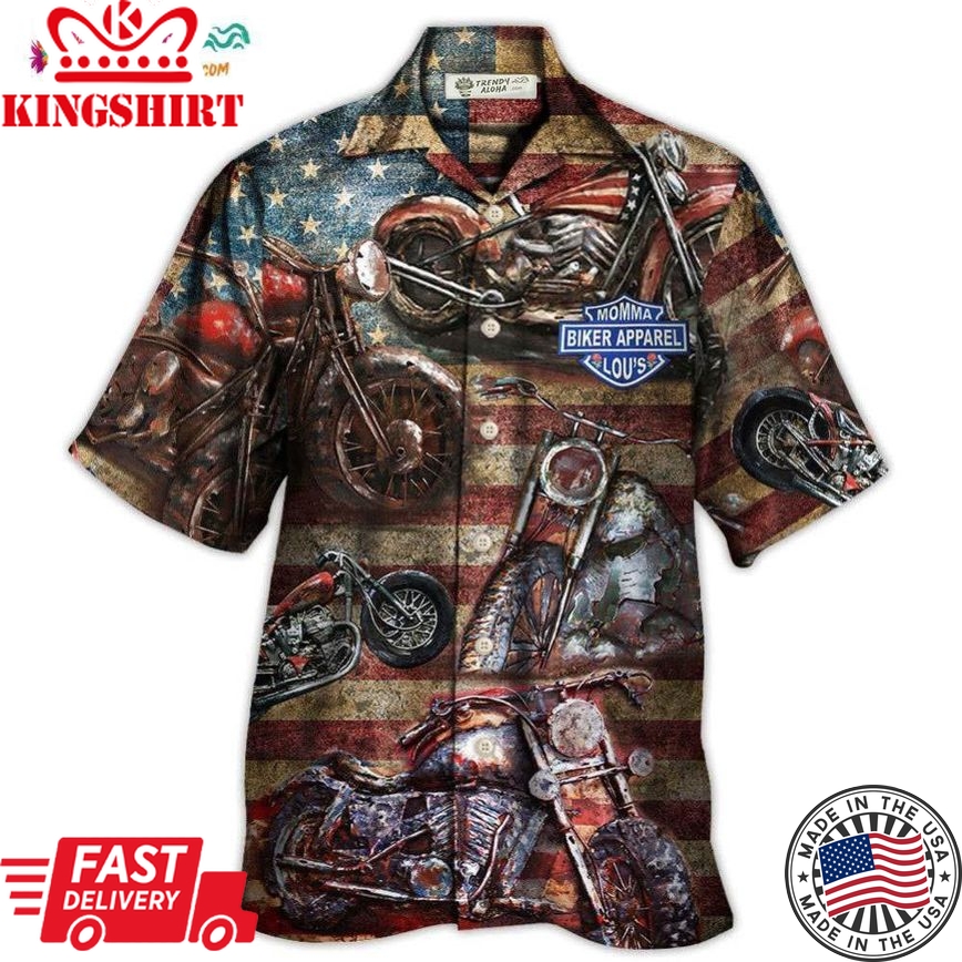 Motorcycle No Plans No Maps America Style Hawaiian Shirt