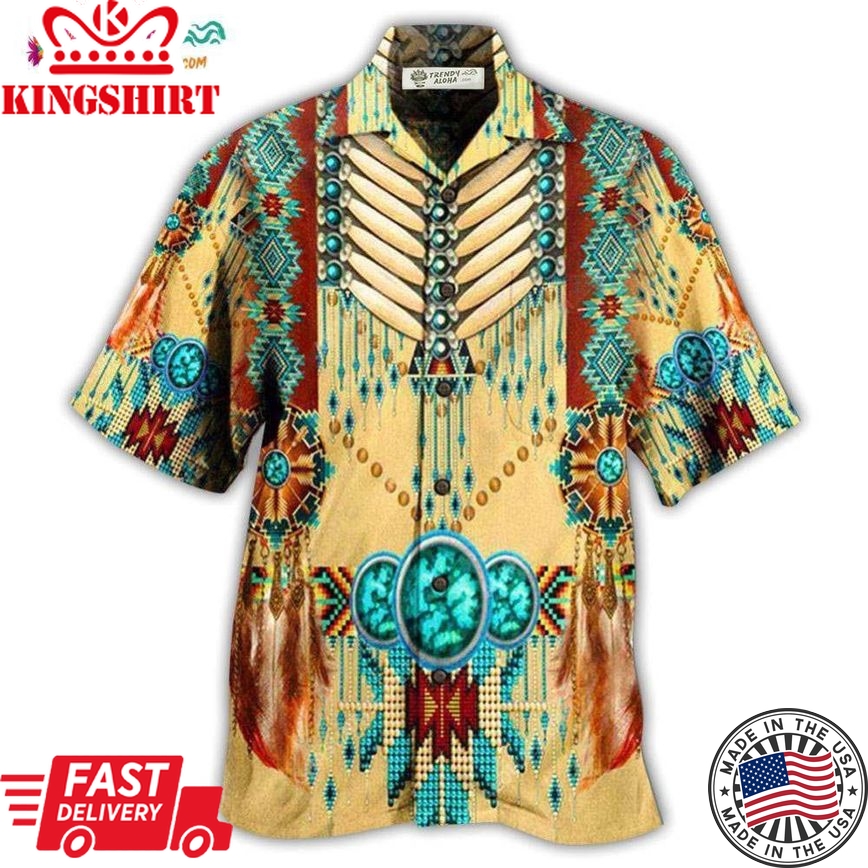 Native American Proud Pattern Hawaiian Shirt