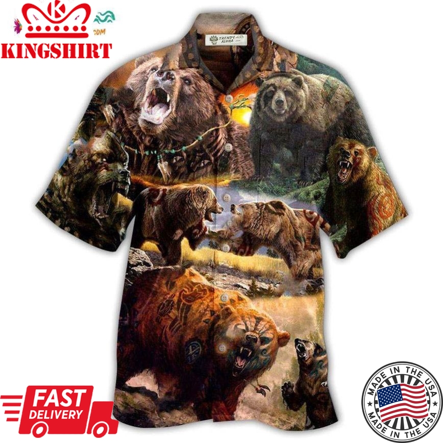 Native Bears Keep The Native Spirit Hawaiian Shirt