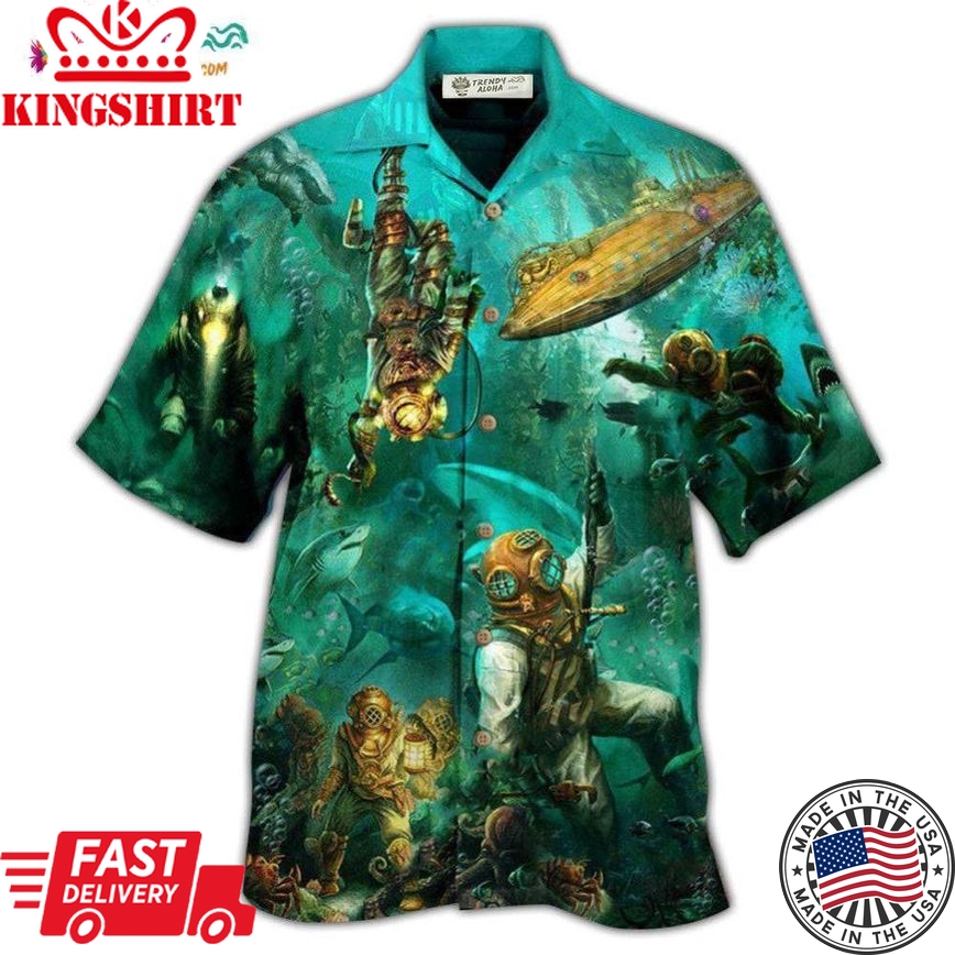 Ocean Into The Sea I Go And Dive Hawaiian Shirt