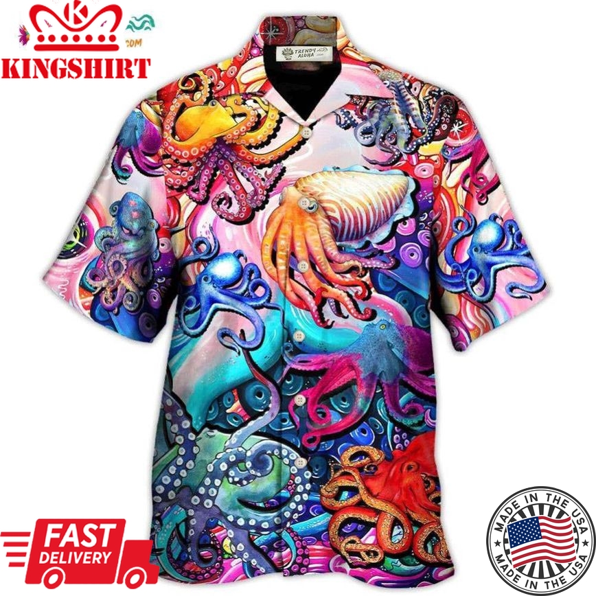 Octopus Colorful Lover Art Style Hawaiian Shirt