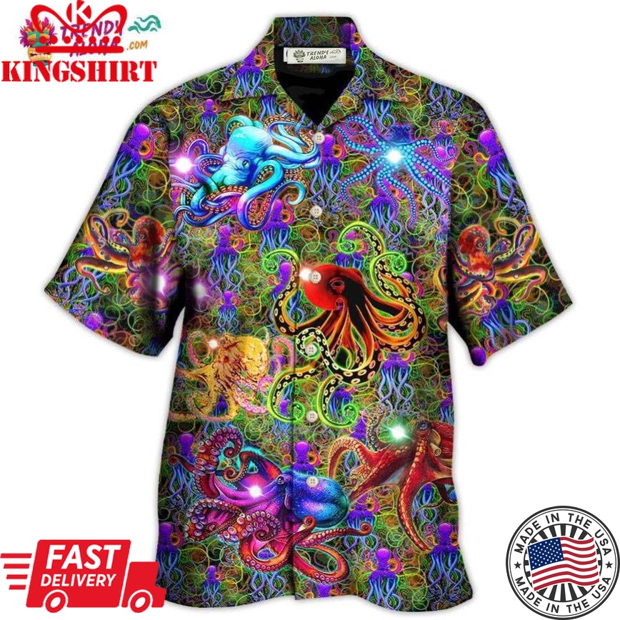 Octopus Life Is Better With An Octopus Fullcolor Nice Style Hawaiian Shirt