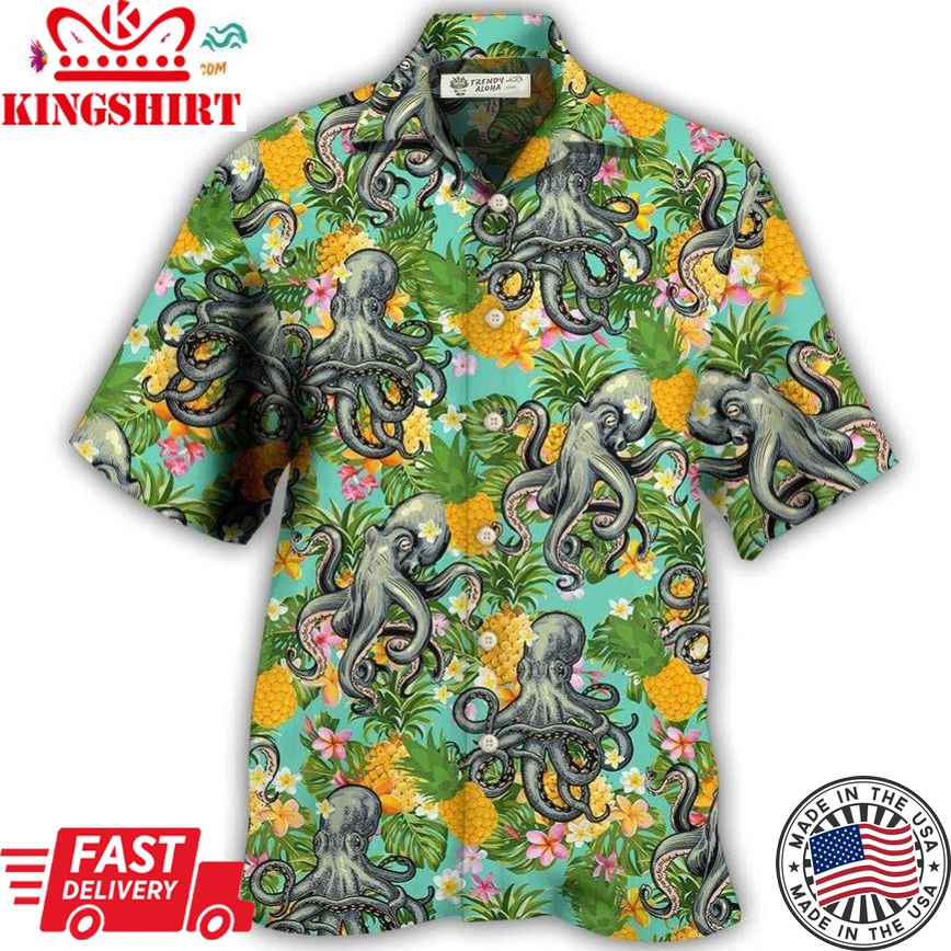 Octopus Tropical Peace Life Style Hawaiian Shirt