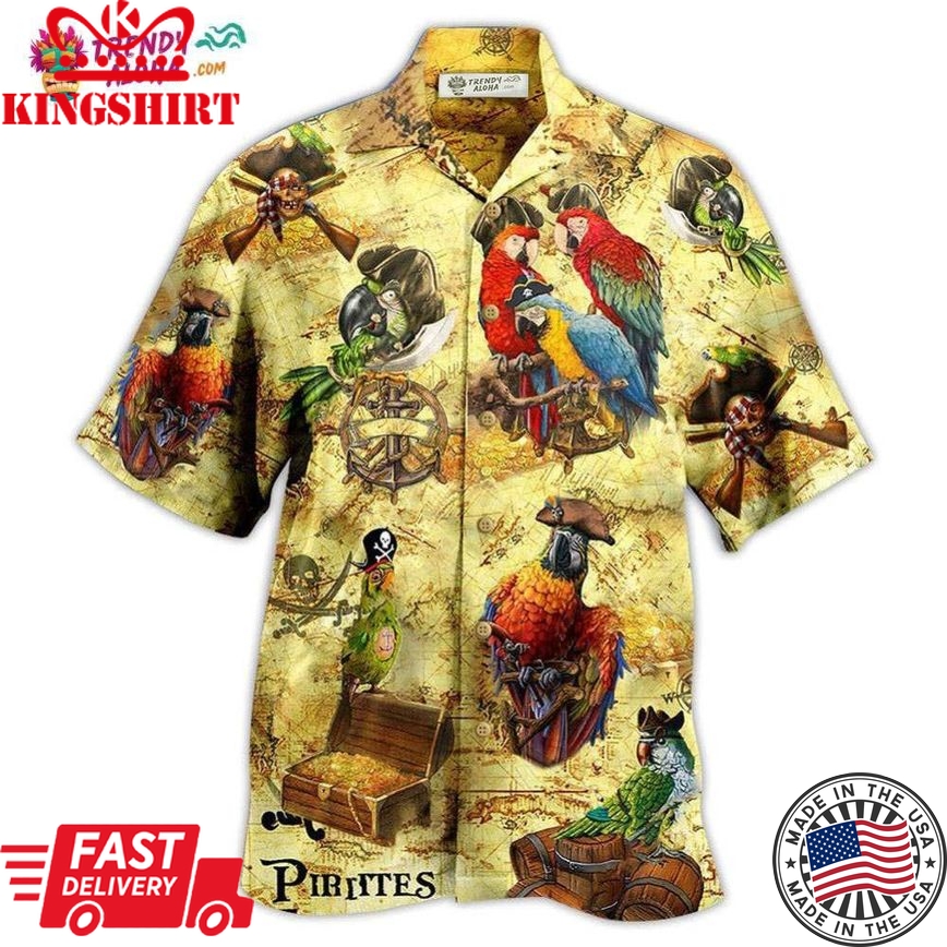 Parrot Amazing Pirate Parrots Hawaiian Shirt