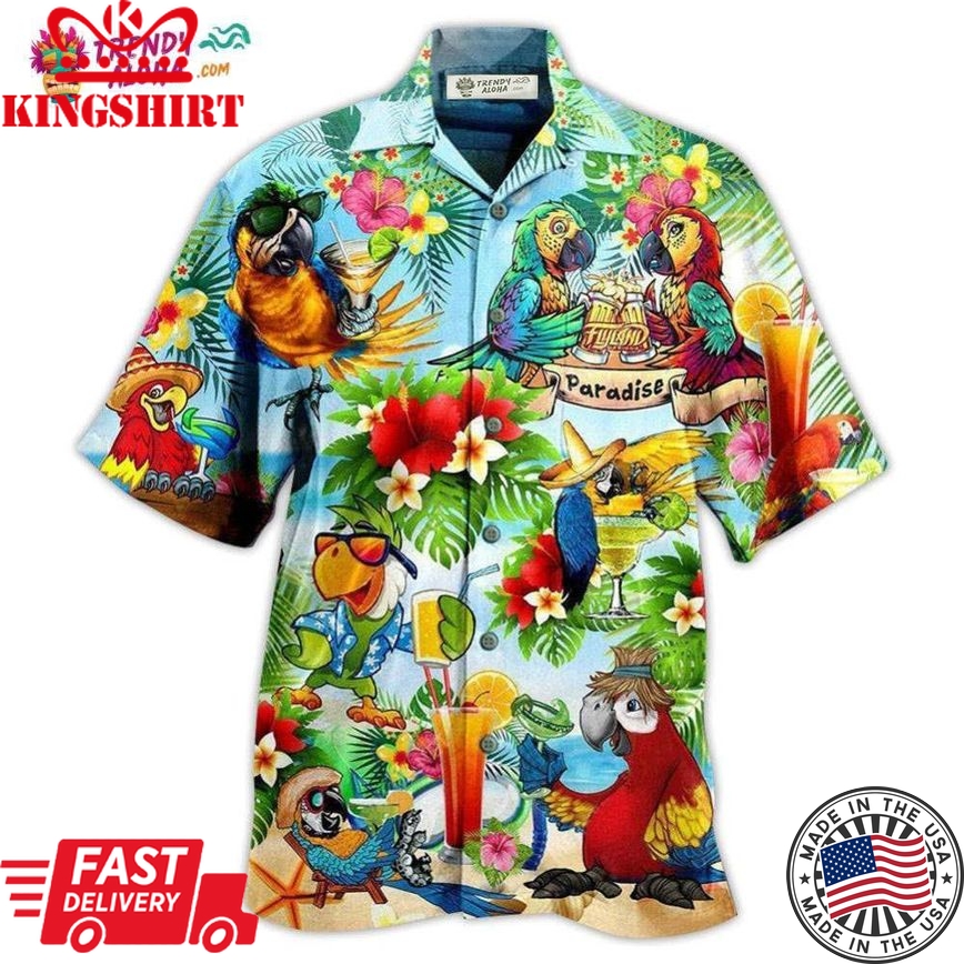 Parrot Love Life Happiness Style Hawaiian Shirt