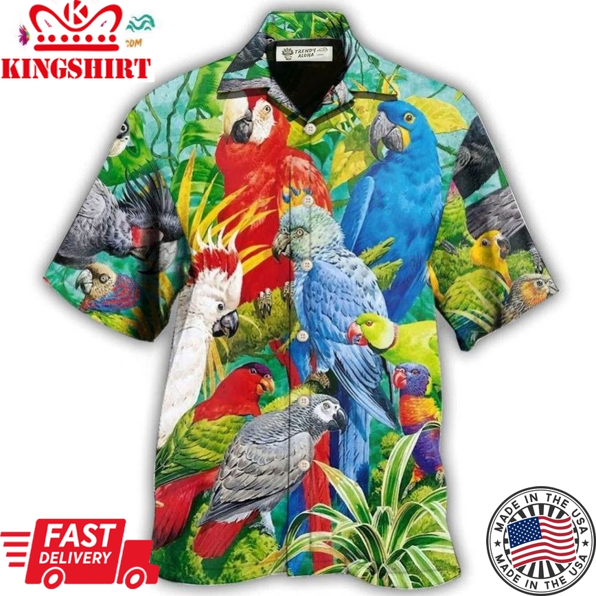 Parrot Tropical Summer Style Hawaiian Shirt