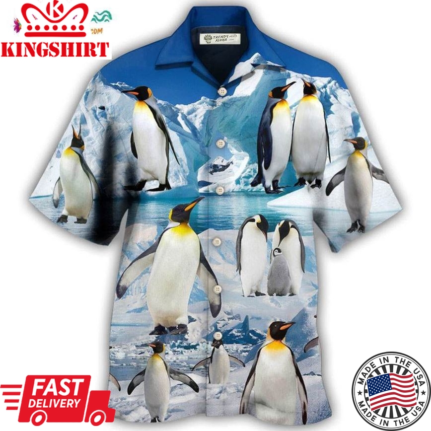 Penguin Cute Style In Snow Hawaiian Shirt