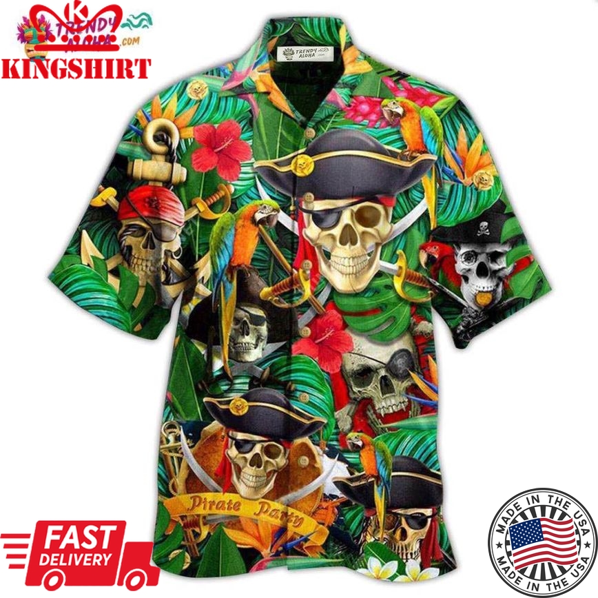 Pirate Skull Pirates Make Ledgends Hawaiian Shirt