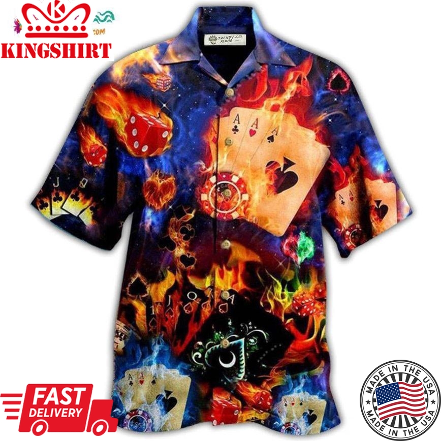 Poker Gambling Life Like Poker Has An Element Of Risk Hawaiian Shirt