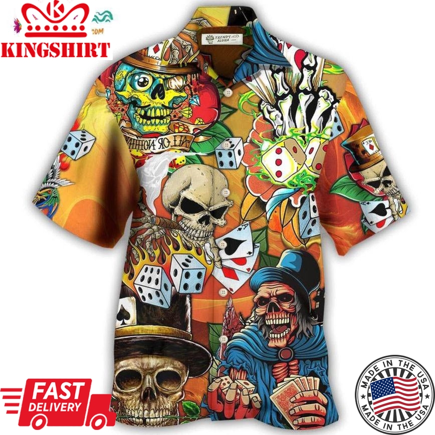 Poker Skull Life Style Hawaiian Shirt