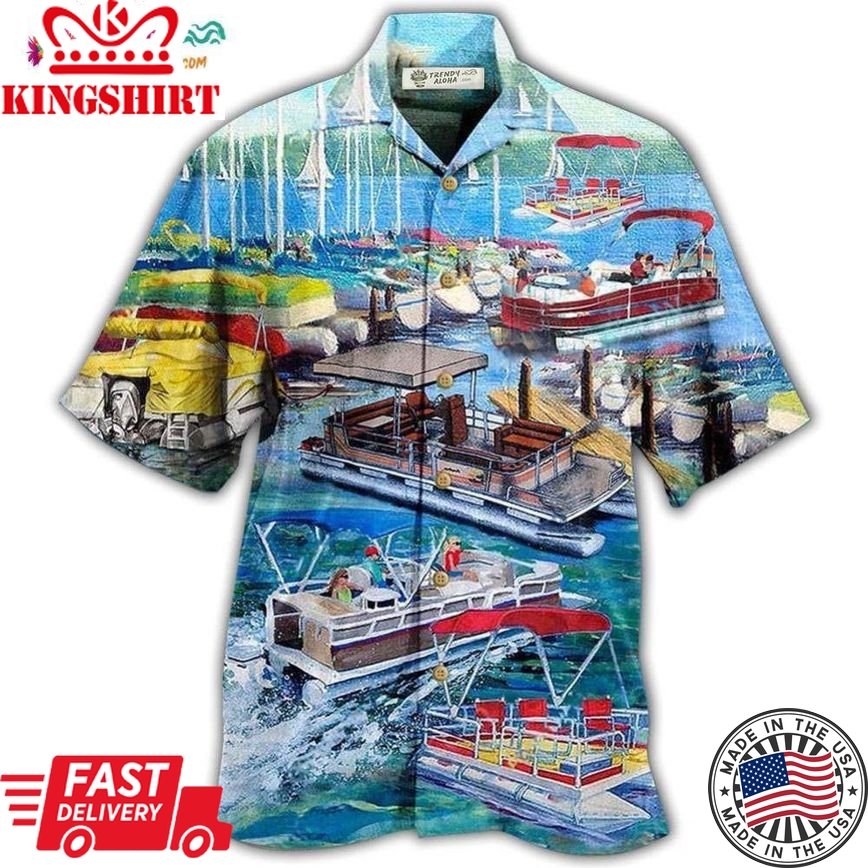 Pontoon Captain Life Style Hawaiian Shirt