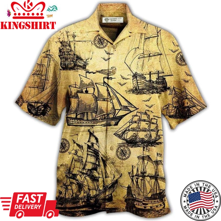 Sailing I Plan To Go Sailing Vintage Sail Hawaiian Shirt