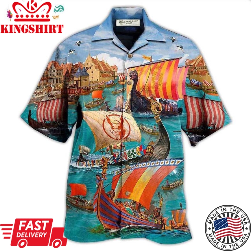 Sailing Viking Let War Hawaiian Shirt