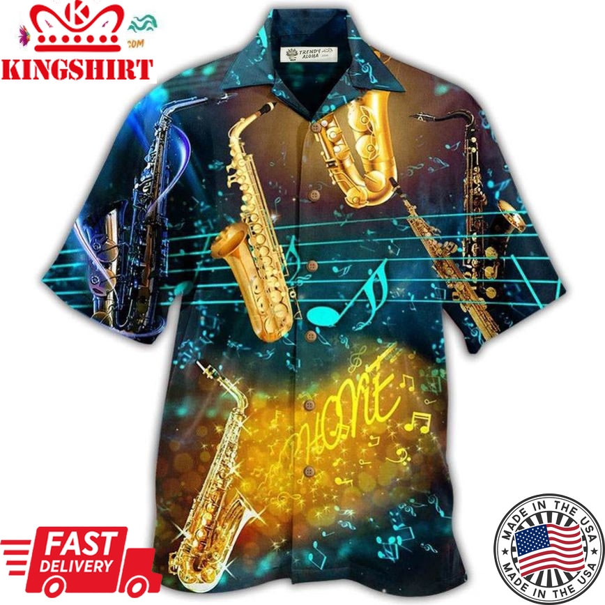 Saxophone Music All Night Hawaiian Shirt