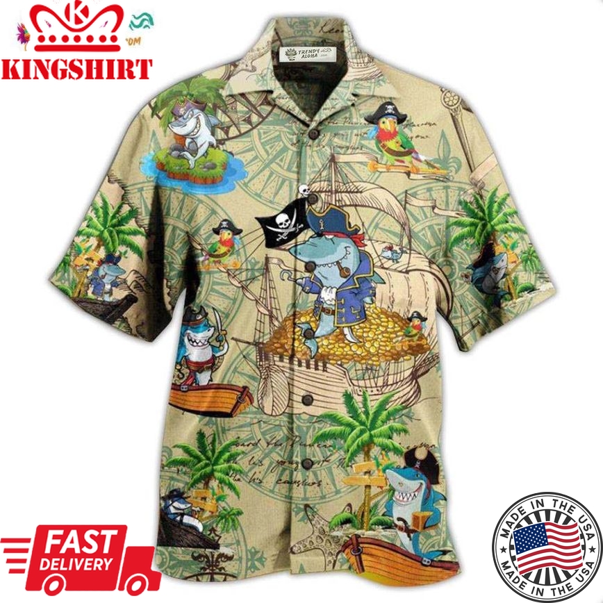 Shark Amazing Pirate Shark Hawaiian Shirt