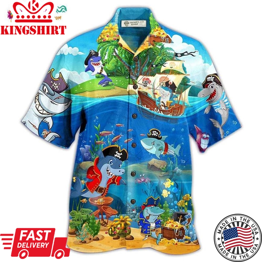 Shark Amazing Pirate Sharks Hawaiian Shirt