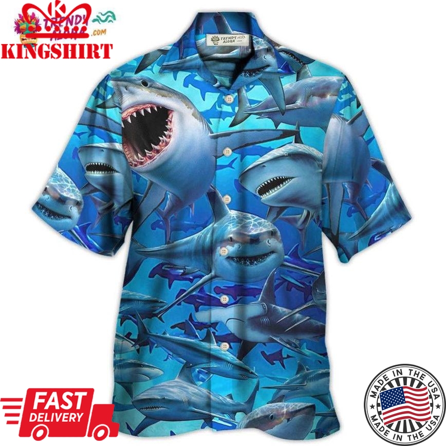 Shark Awesome Love It Love Ocean Shark Hawaiian Shirt