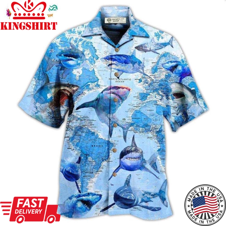 Shark The Great White Sharks World Hawaiian Shirt