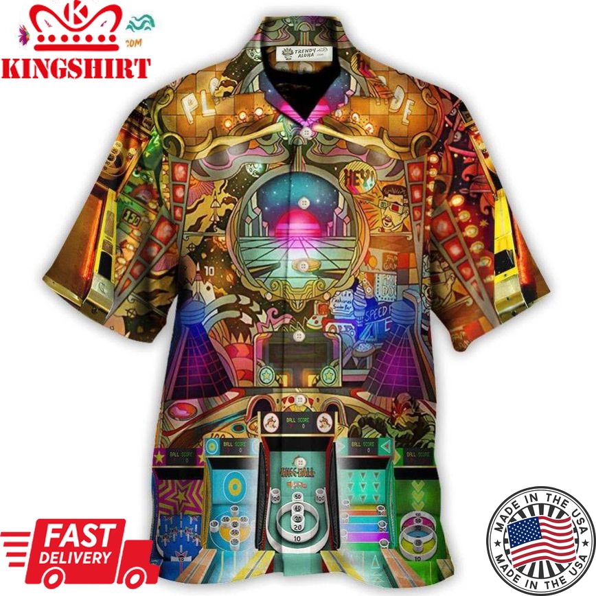 Skee Ball Ball Games Playland Arcade Hawaiian Shirt