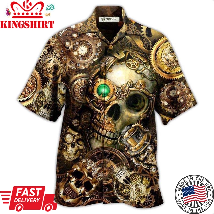 Skull Amazing Steampunk Hawaiian Shirt