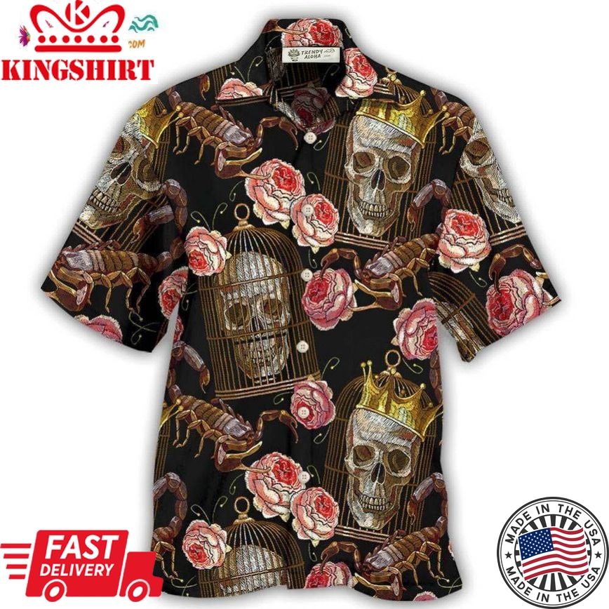 Skull And Scorpion Hawaiian Shirt