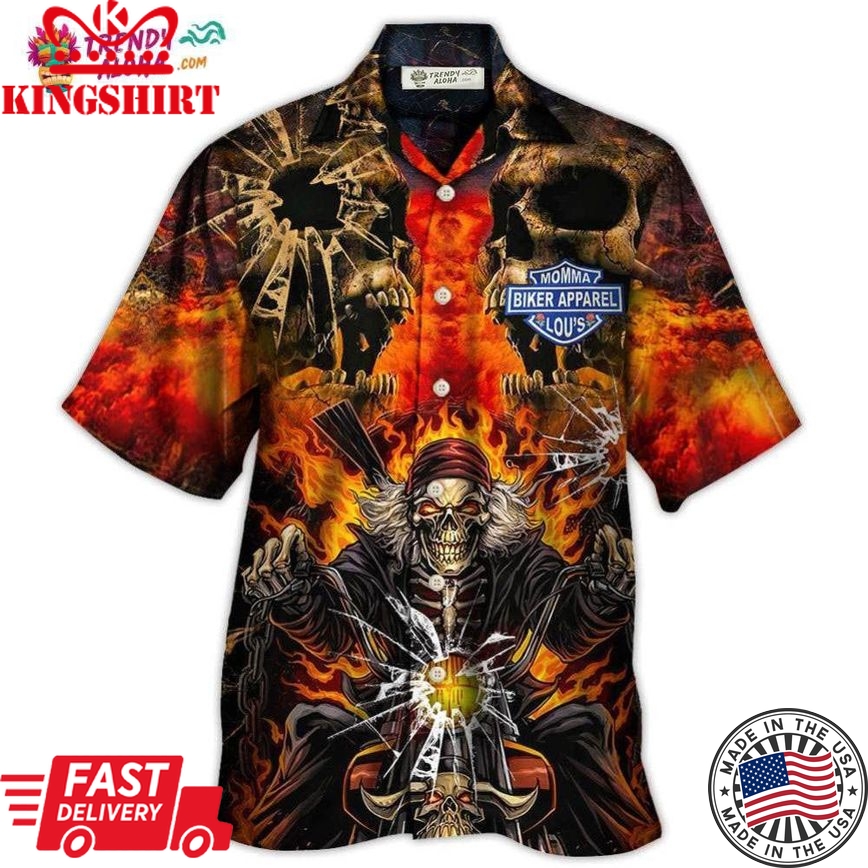 Skull Biker Lovely Style Hawaiian Shirt